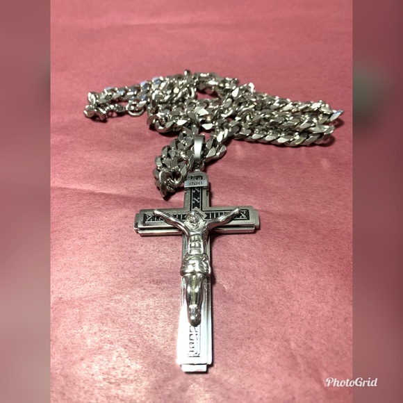 Pendant Cross Jesus Christ Crucifix Neckla… - Picture 7 of 8